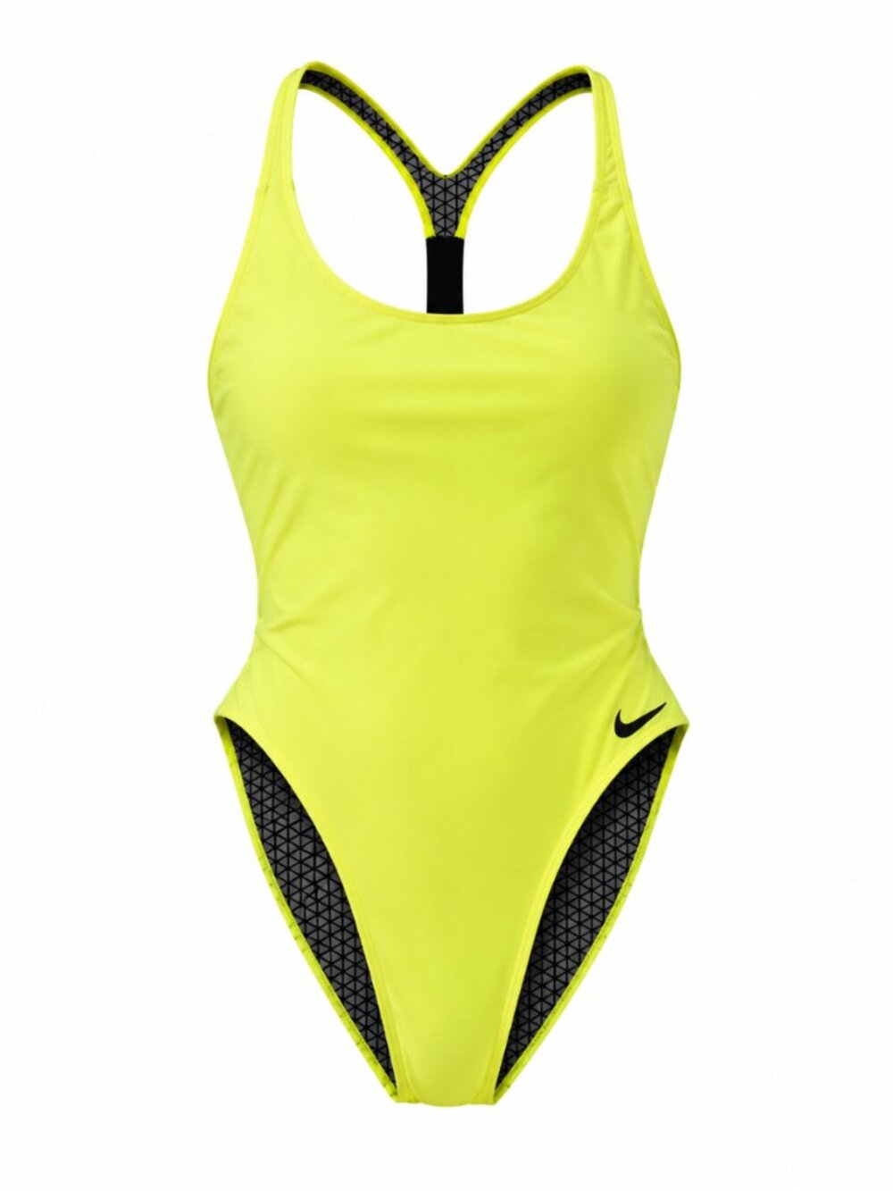 NWT Nike Volt Neon Yellow Cutout Racerback One Piece Swimsuit Women’s M